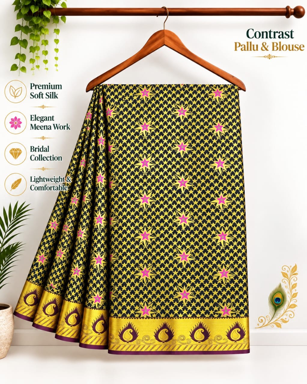 Meena work silk sarees