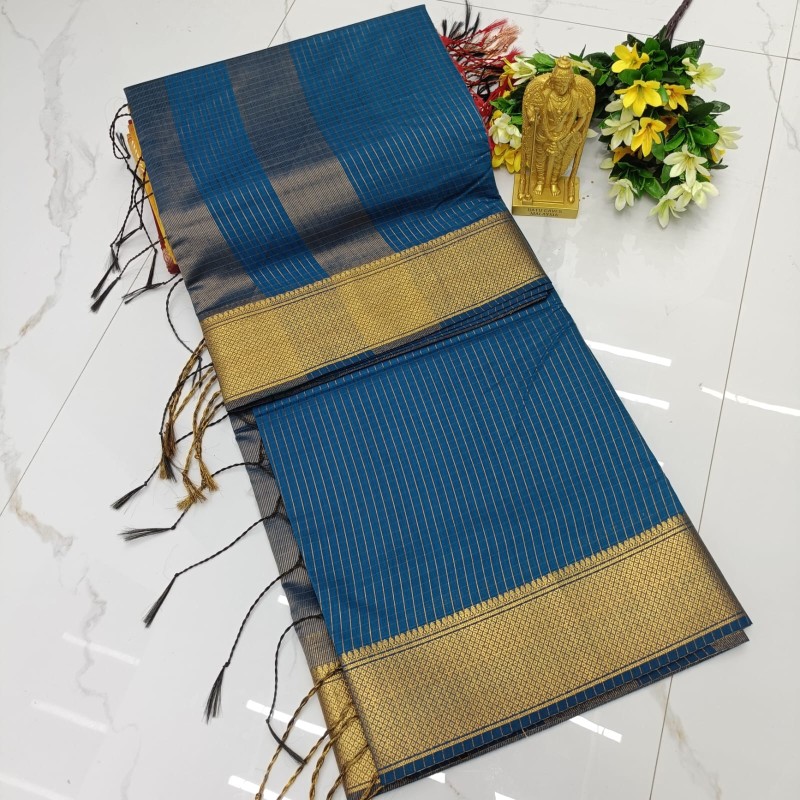 Maheshwari checked cotton saree