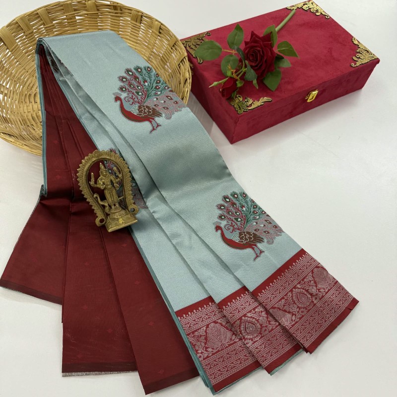 Peacock Tissue soft silk