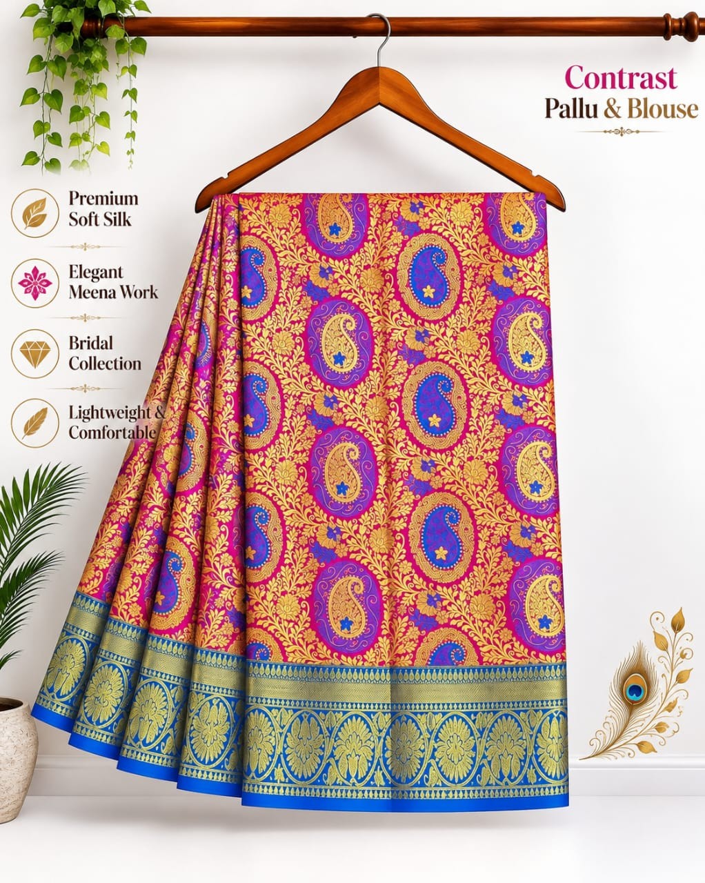 Meena work silk sarees