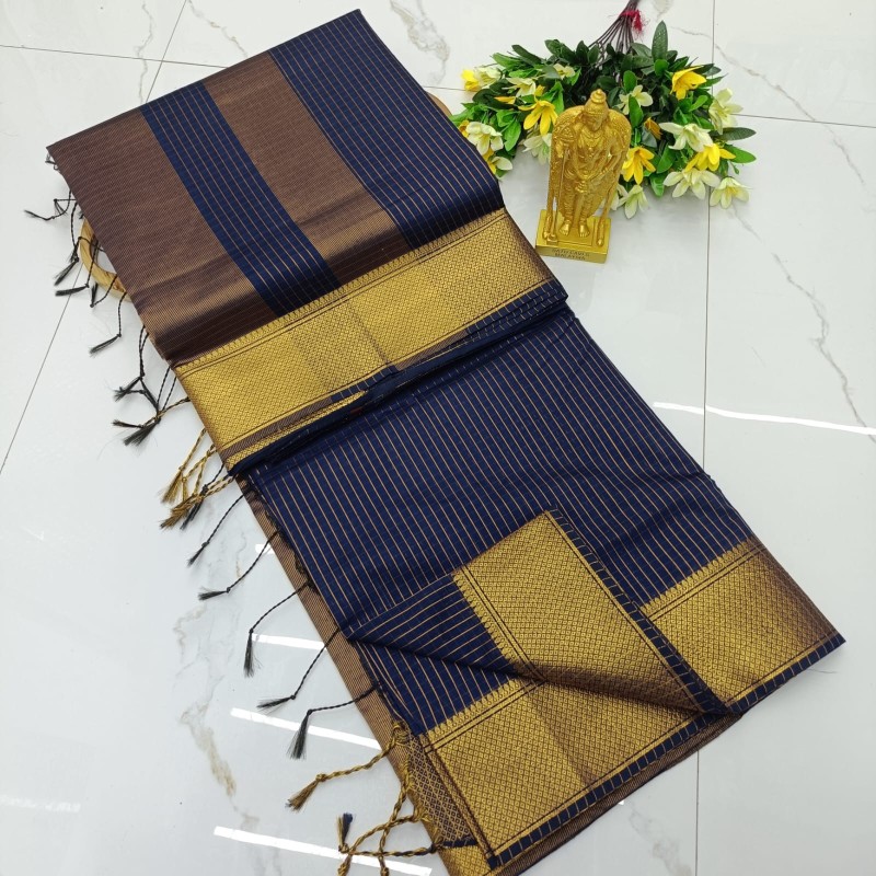 Maheshwari checked cotton saree