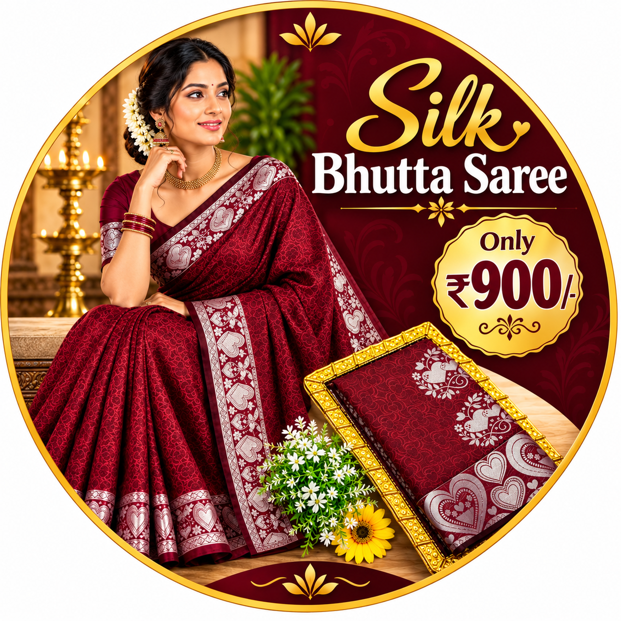 Silk Bhutta saree