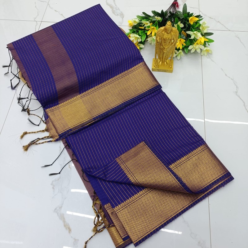 Maheshwari checked cotton saree