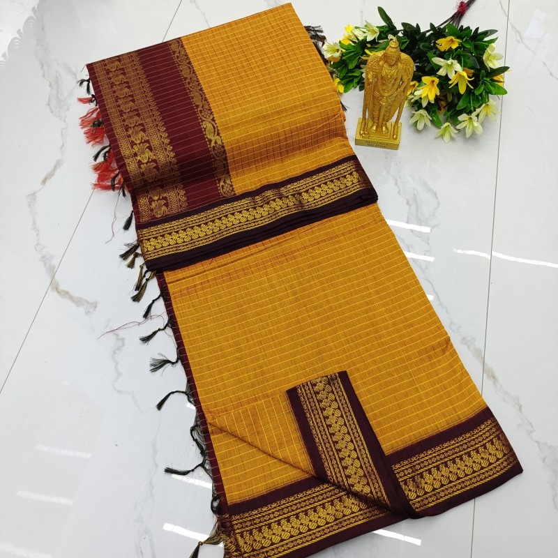 Checked kalyani cotton