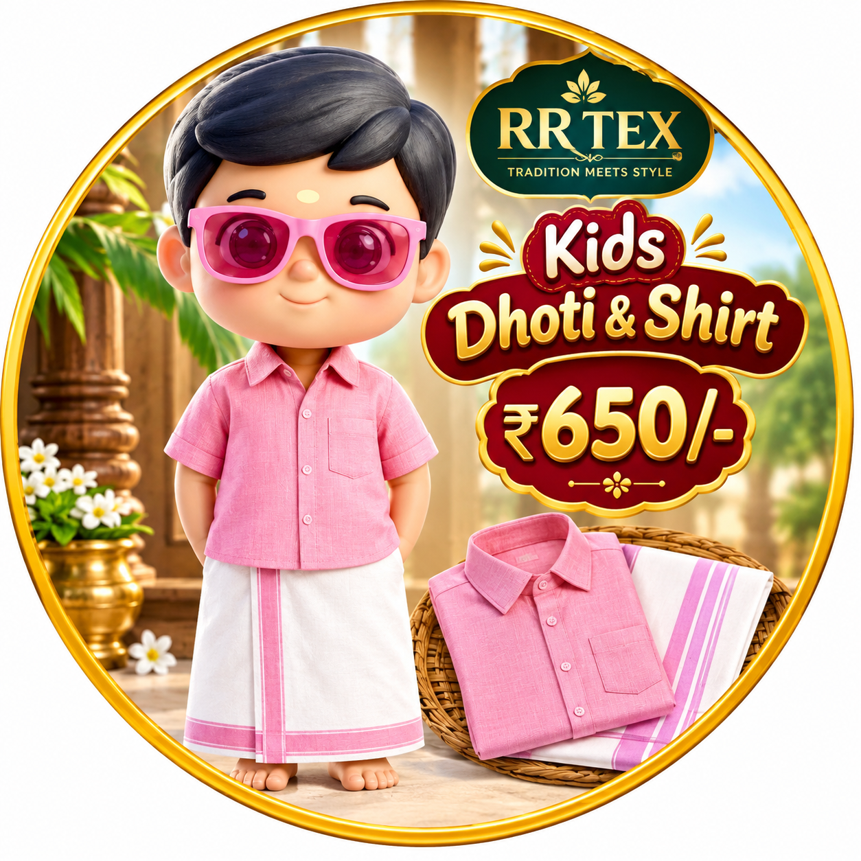 Kids Dhoti & shirt
