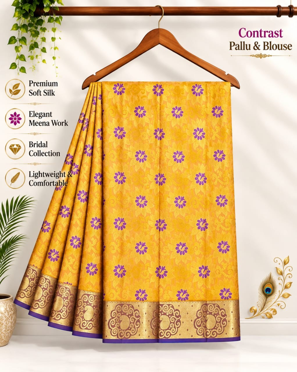 Meena work silk sarees