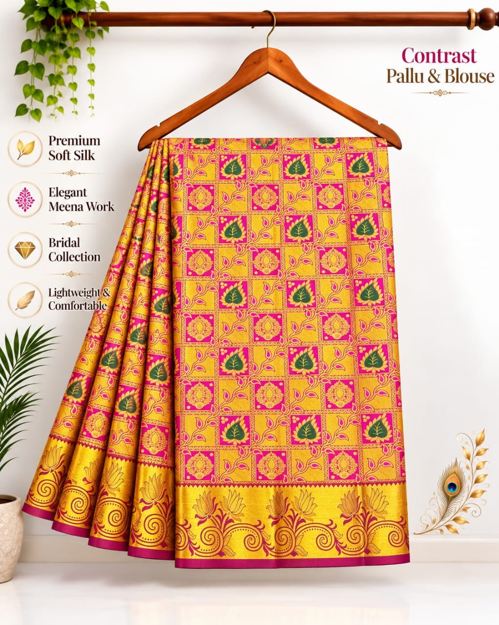 Meena work silk sarees