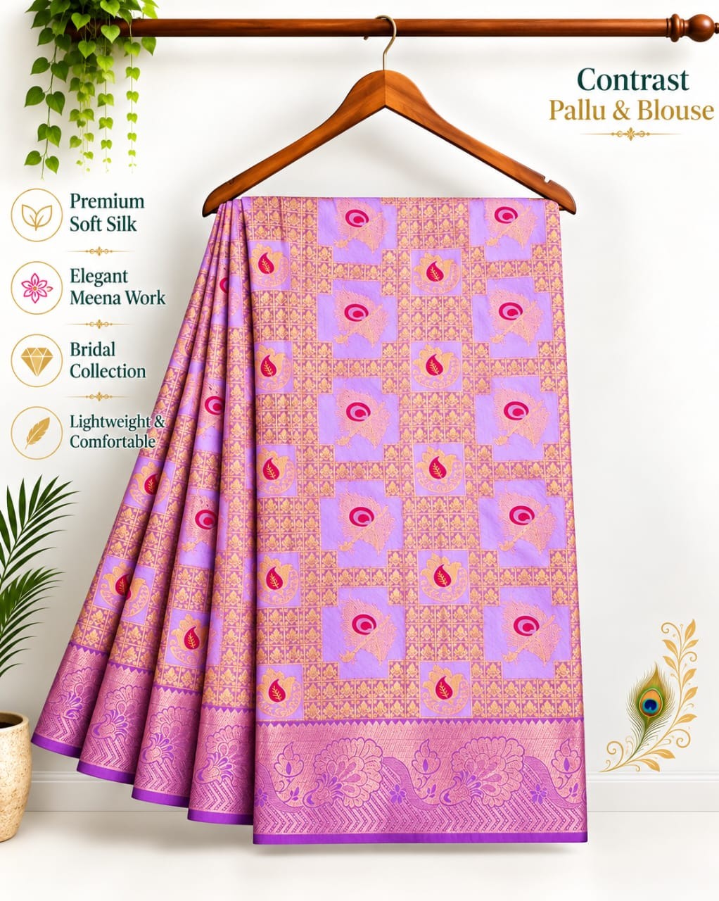 Meena work silk sarees
