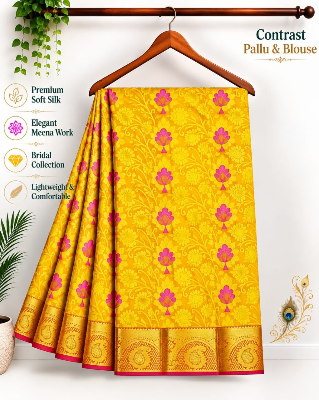 Meena work silk sarees